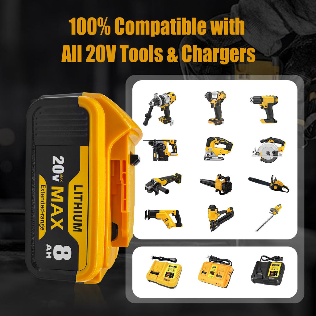 8Ah Replacement Battery for 20V Max Tools H886734