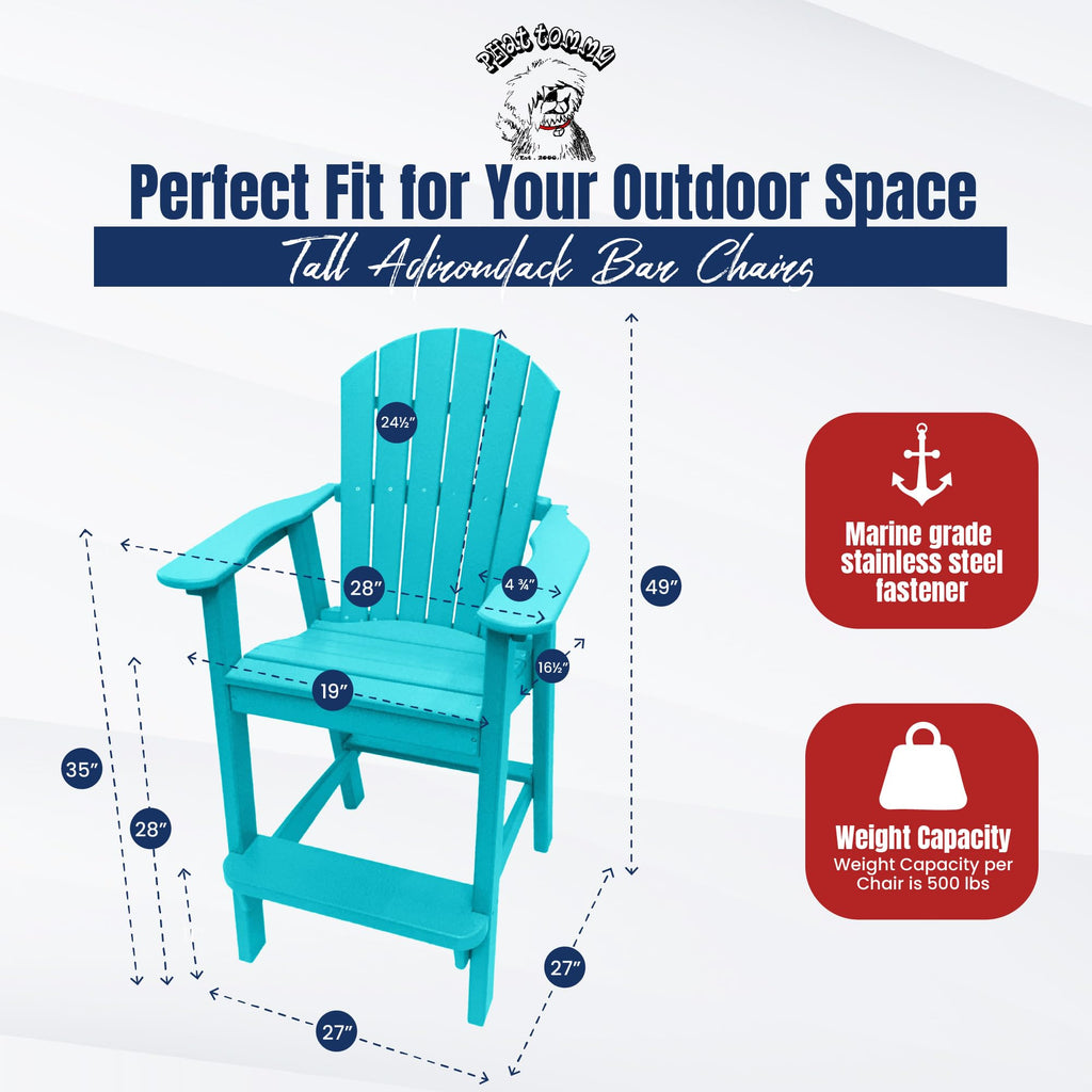 Teal HDPE Adirondack Chair Z6801