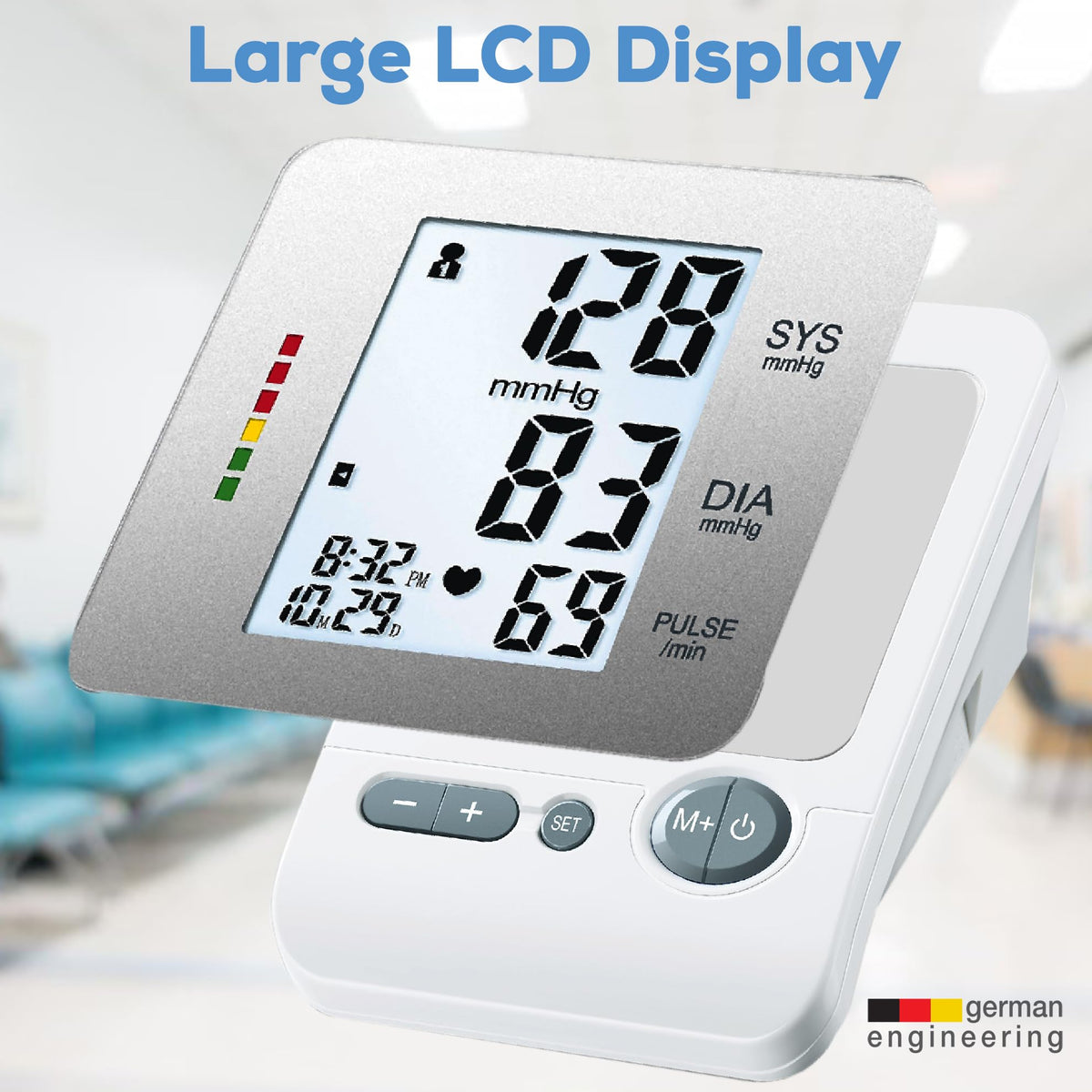 Upper Arm Blood Pressure Monitor with Large Cuff F36560