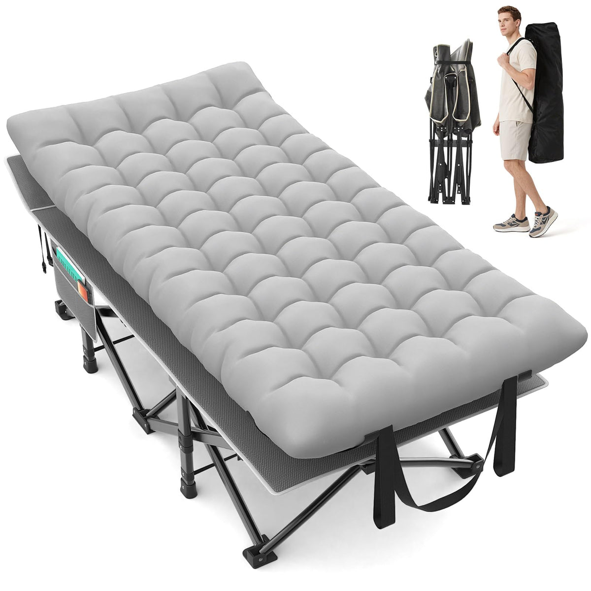 32" XXL Heavy Duty Folding Camping Cot B9861
