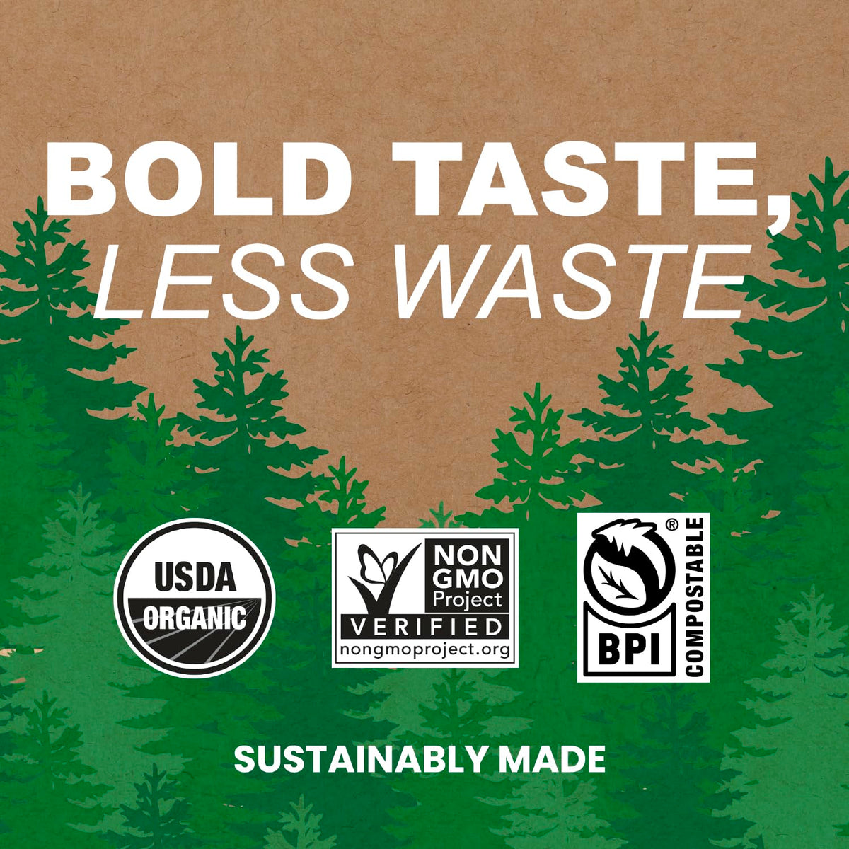 Organic Medium Roast Compostable Coffee Pods, 10CT Z471150