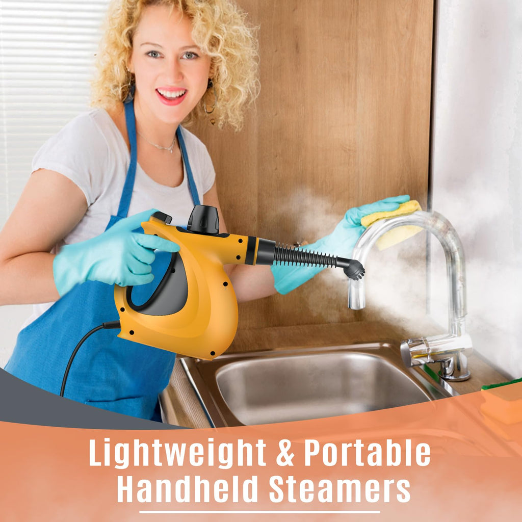 Pressurized Handheld Multi-Surface Natural Steam Cleaner with 12 pcs Accessories R674841