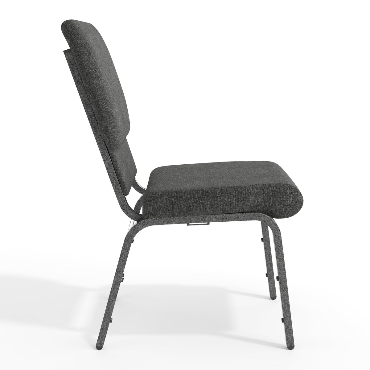 Dark Gray Fabric Stacking Church Chair 4 Pack B41853
