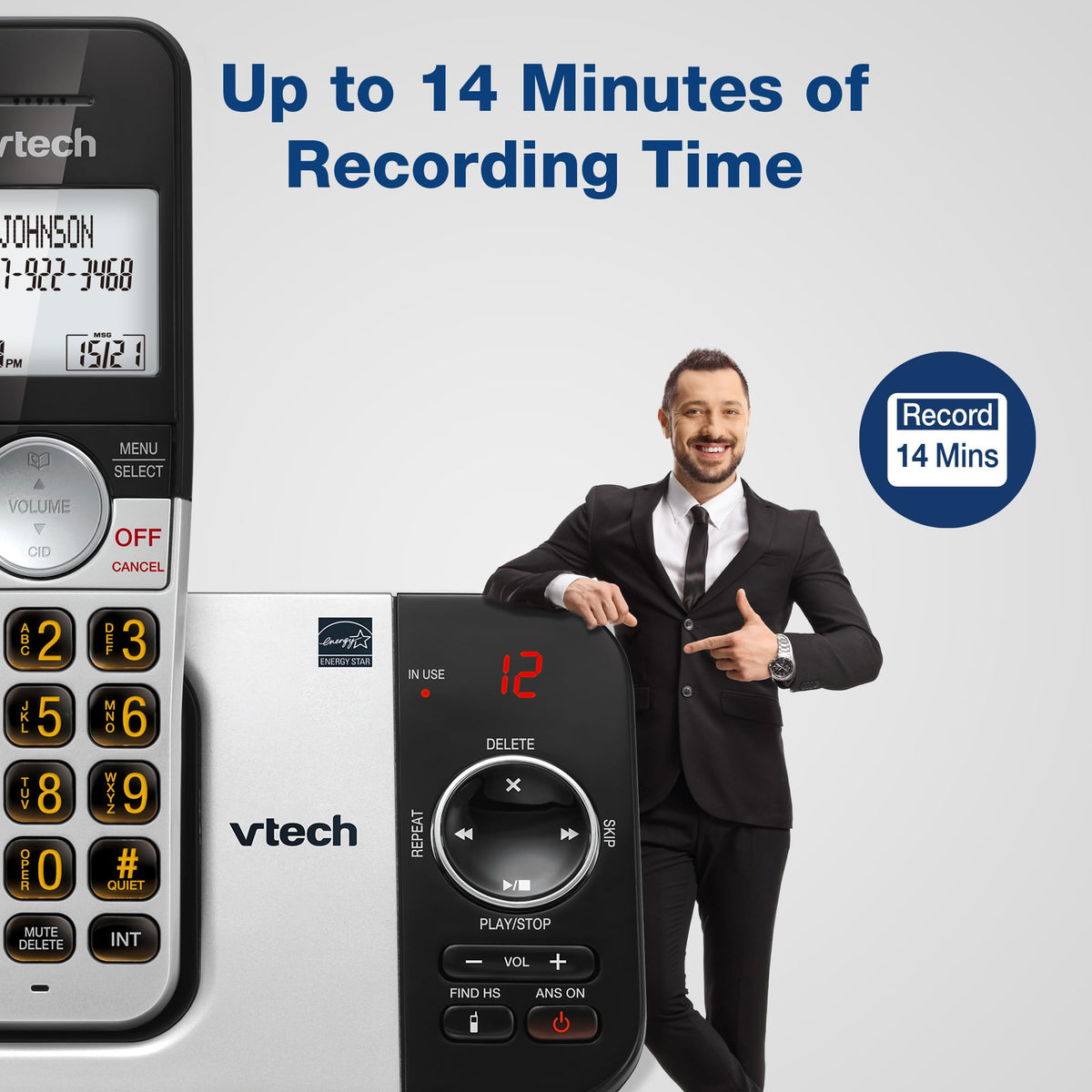 Cordless Home Phone with Answering Machine V7048