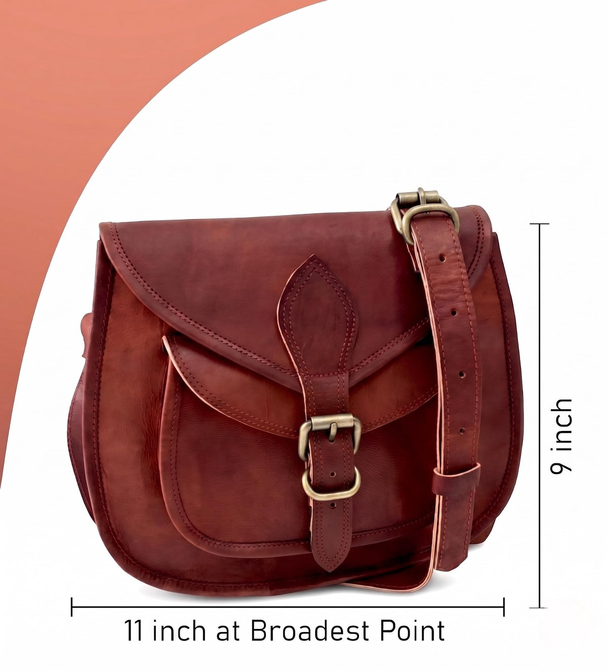 Genuine Leather Crossbody Satchel Bag S17942