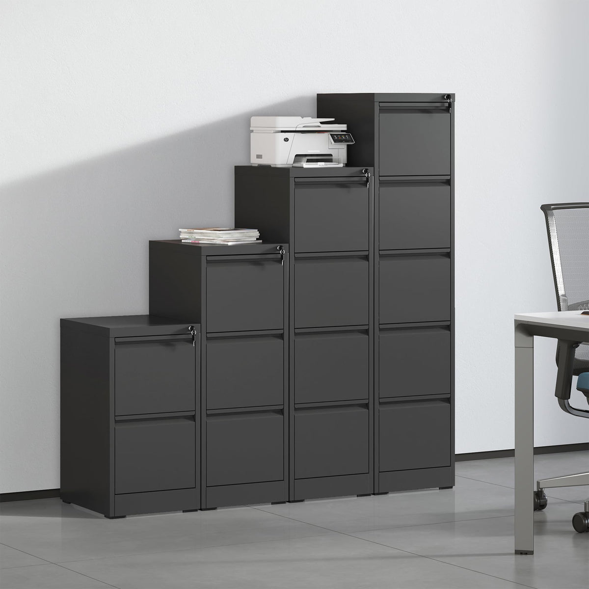 Metal File Cabinet with Drawer Heavy Duty Locking C790707