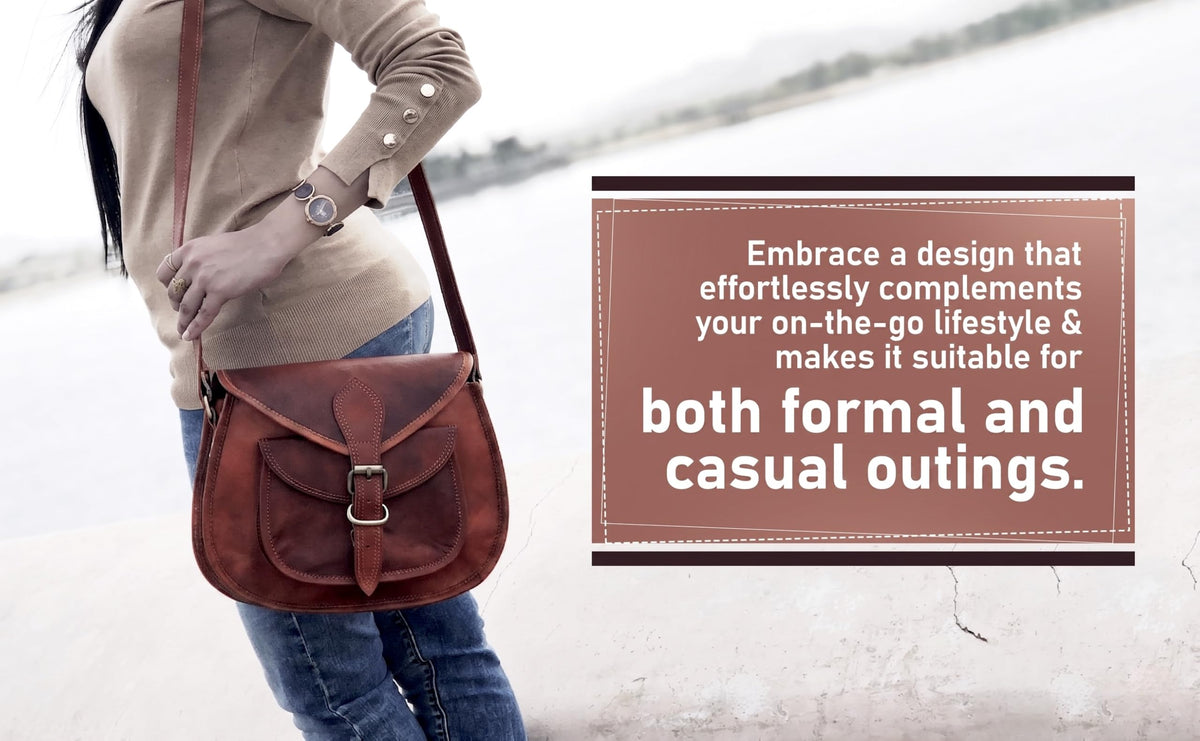 Genuine Leather Crossbody Satchel Bag S17942