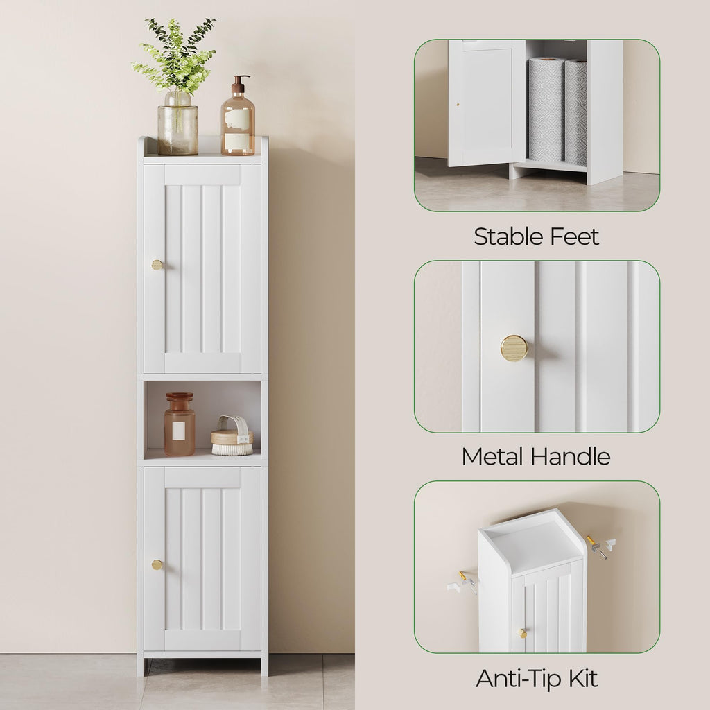 White Bathroom Cabinet with 2 Doors S4522