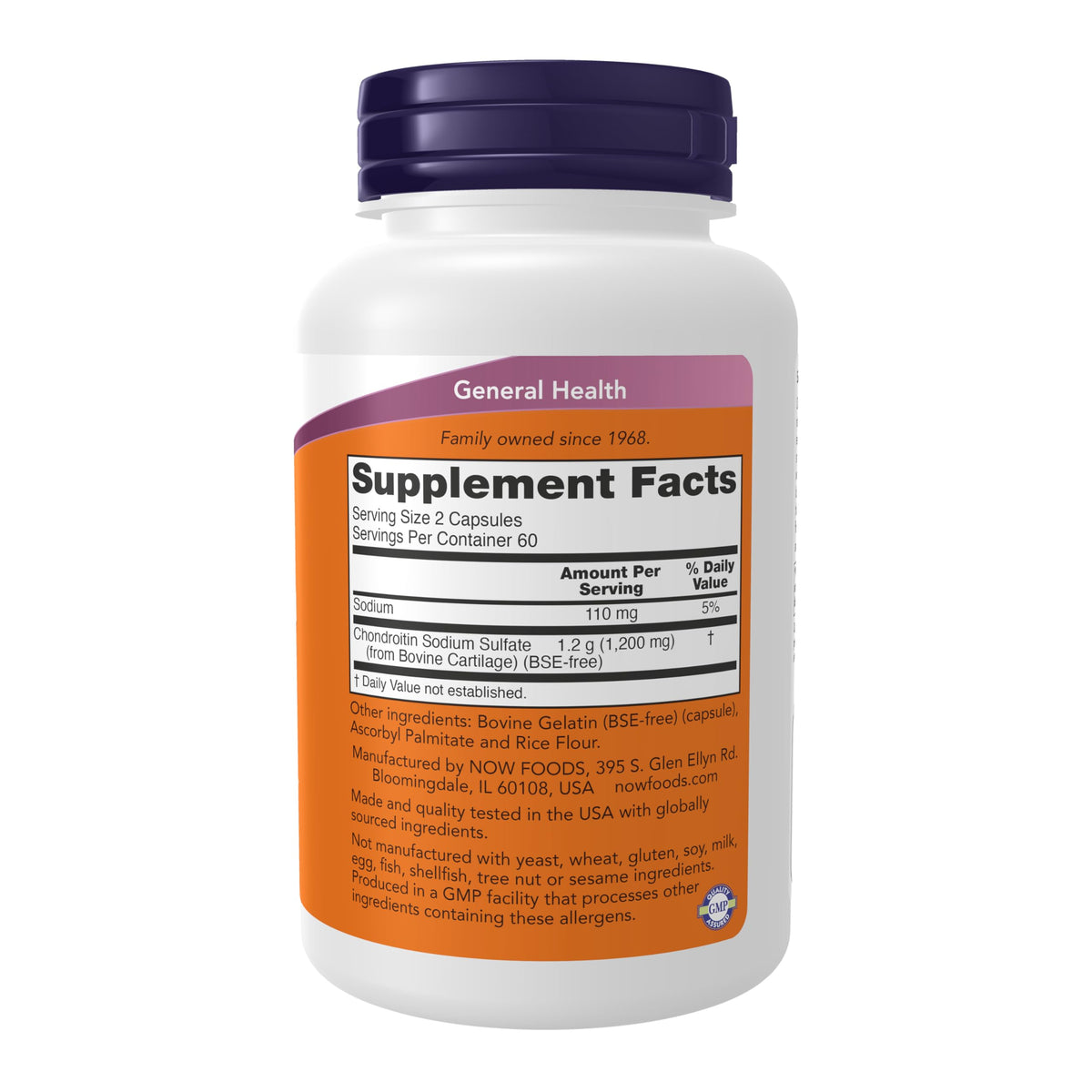 Chondroitin Sulfate 600 mg 120 Caps A49914