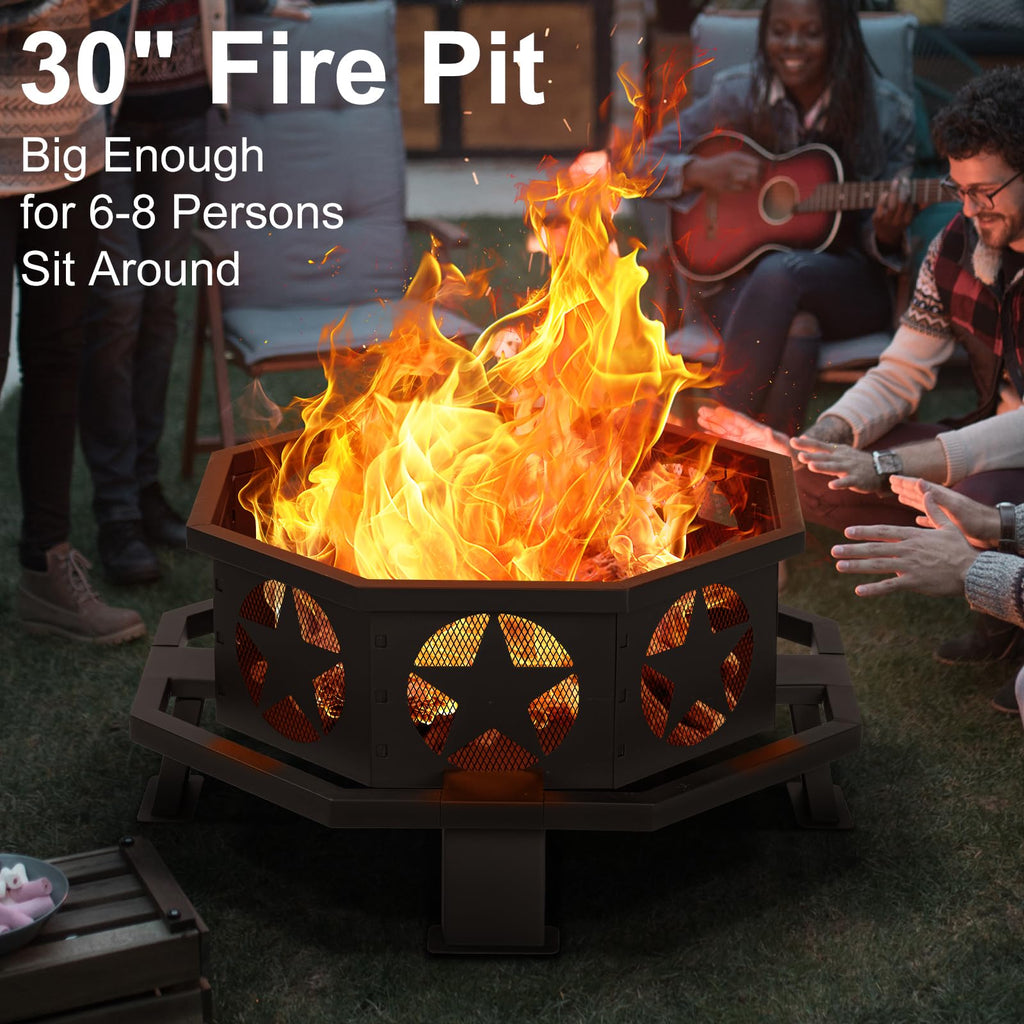 32 inch Fire Pit with Fire Poker X440
