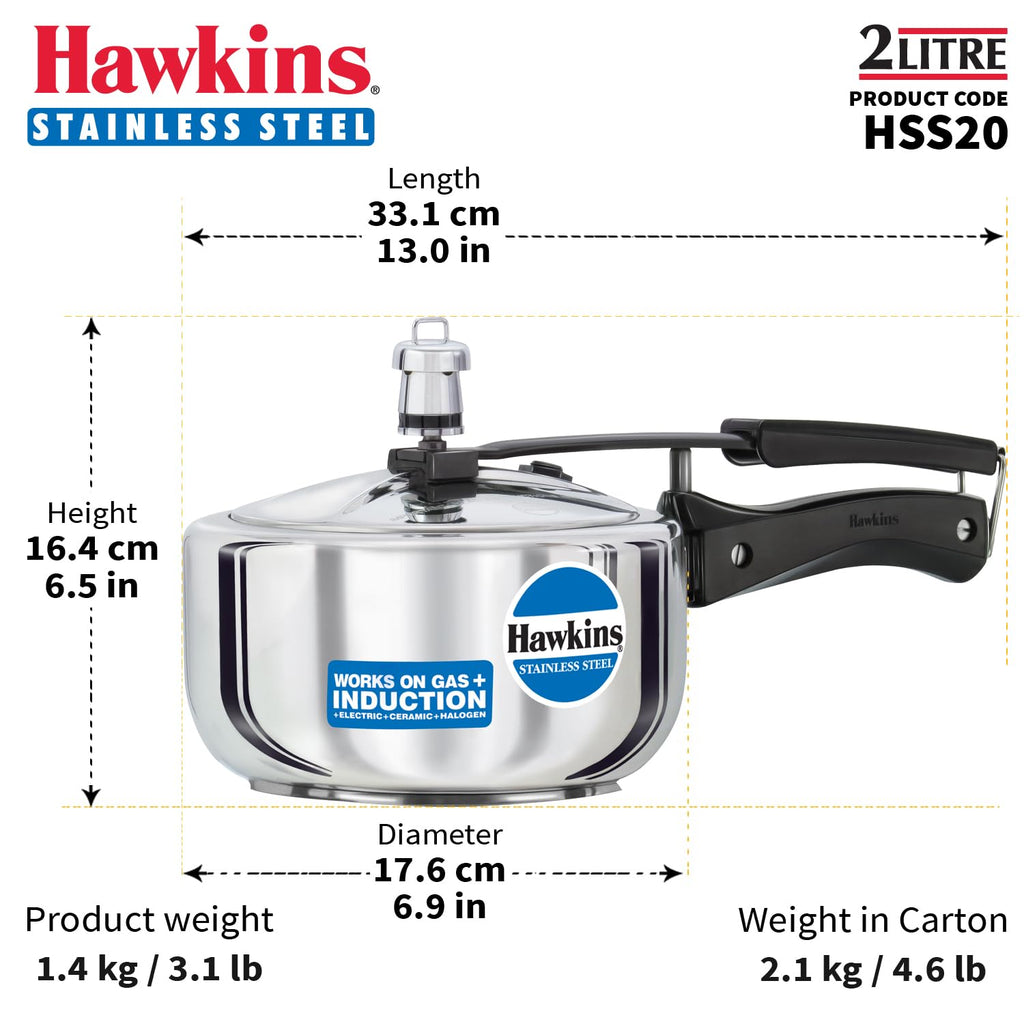 2 Litre Pressure Cooker S3353
