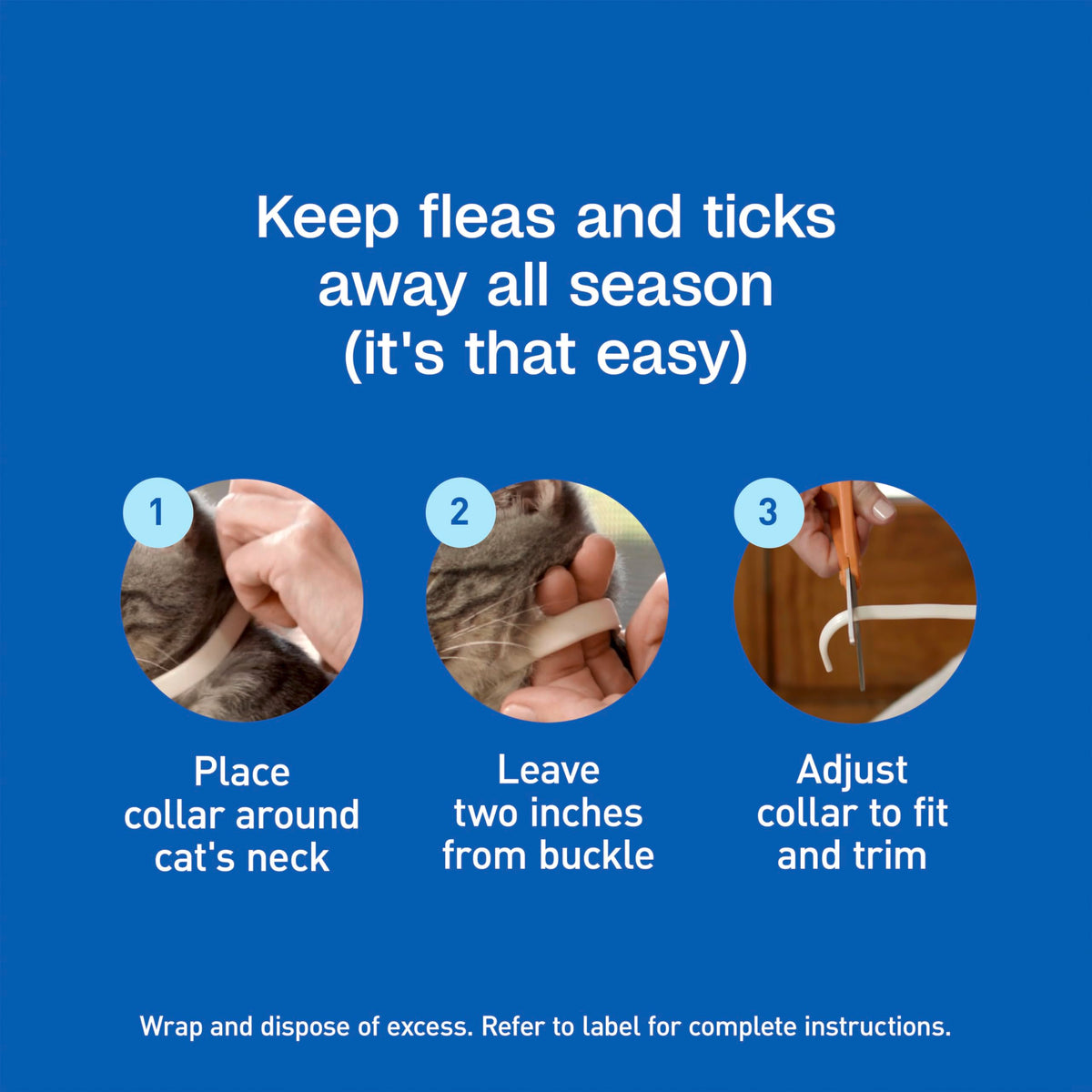Adjustable Flea & Tick Collar for Cats Q254845