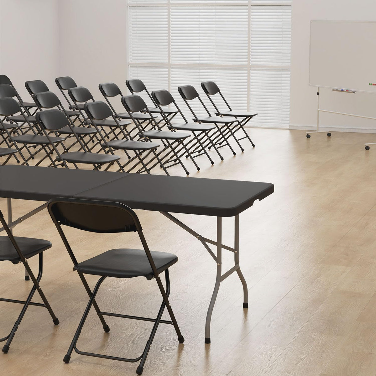 Portable Heavy Duty Folding Chairs 10 Pack Black C63376