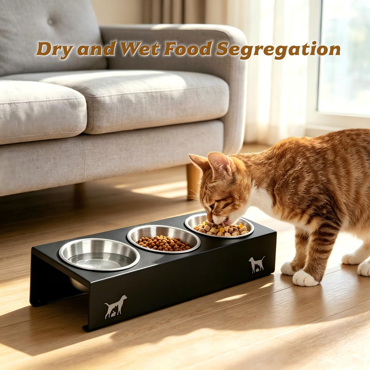 15° Tilted Stainless Steel Cat Bowls 3 Pack M85445