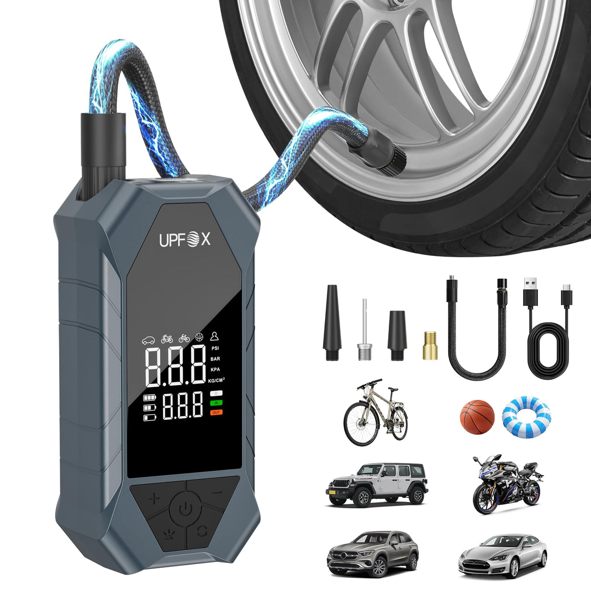 Portable Air Compressor 150PSI Digital Tire Inflator D90628