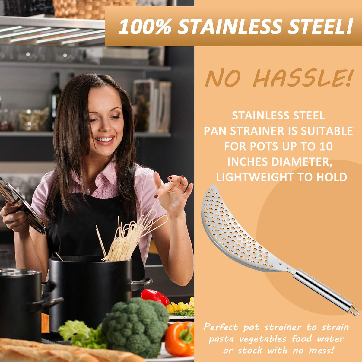 2 Pieces Pot Strainer with Handle M61392