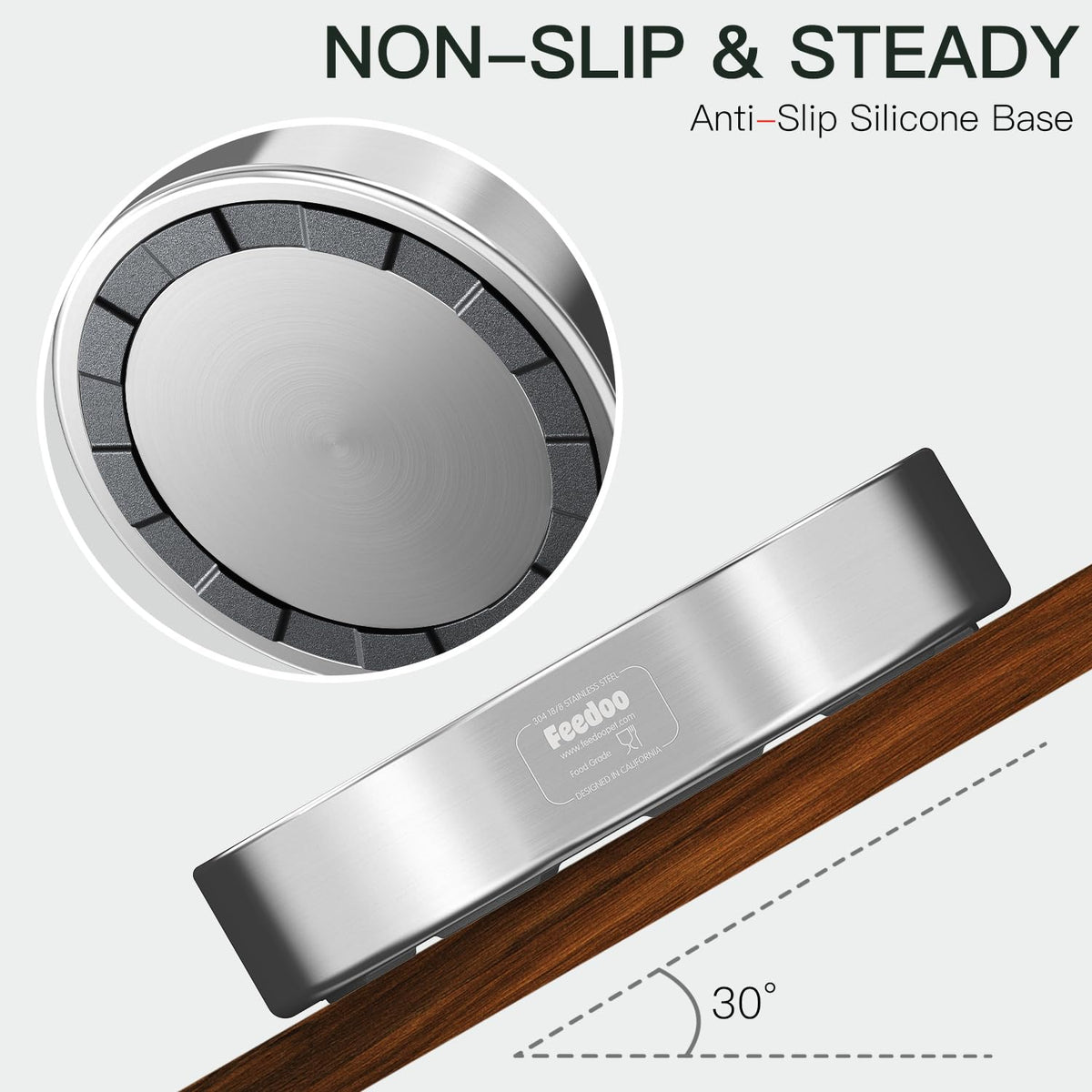Slow Feeder Dog Bowl 304 Stainless Steel Non-Slip C2909