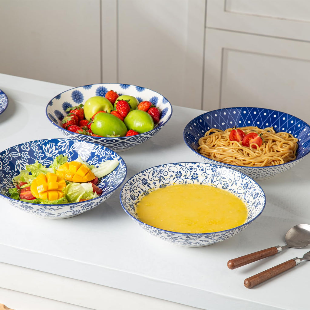 40 Oz Ceramic Pasta Bowls Set of 4 C8460