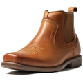 Cowboy Boots for Men Square Toe Leather Ankle Western Chelsea Slip On Boots Q564913