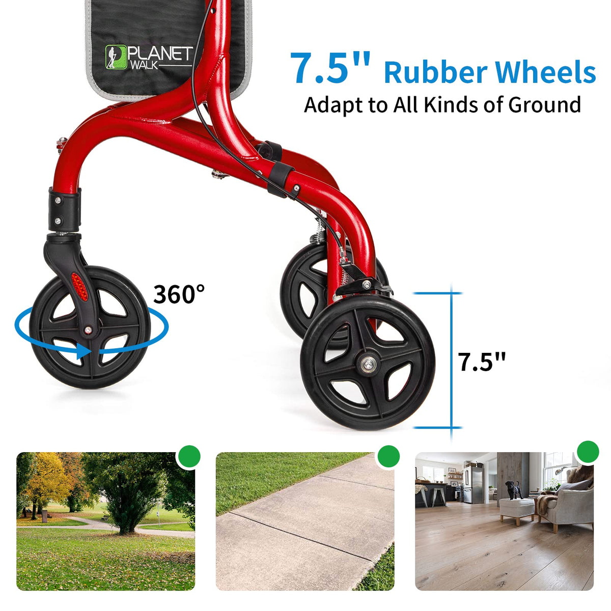 3 Wheel Foldable Aluminum Rollator Walker G597