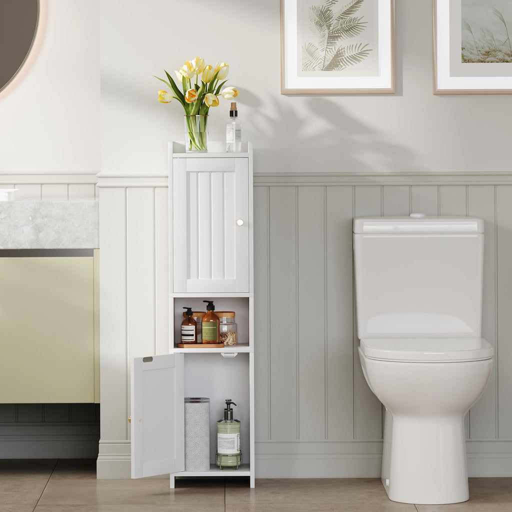 White Bathroom Cabinet with 2 Doors S4522