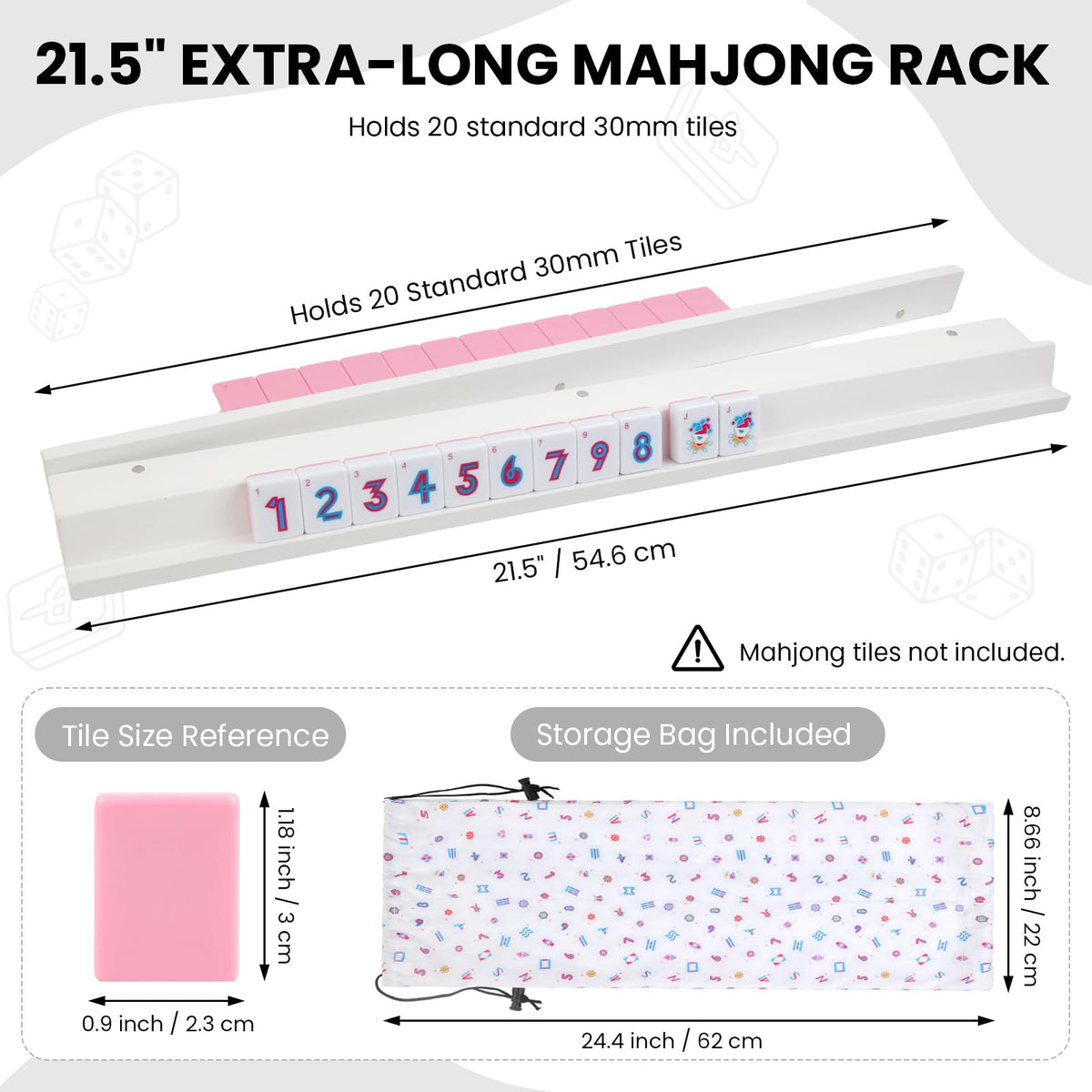 Set of 4 Wooden Mahjong Racks with Pushers U567