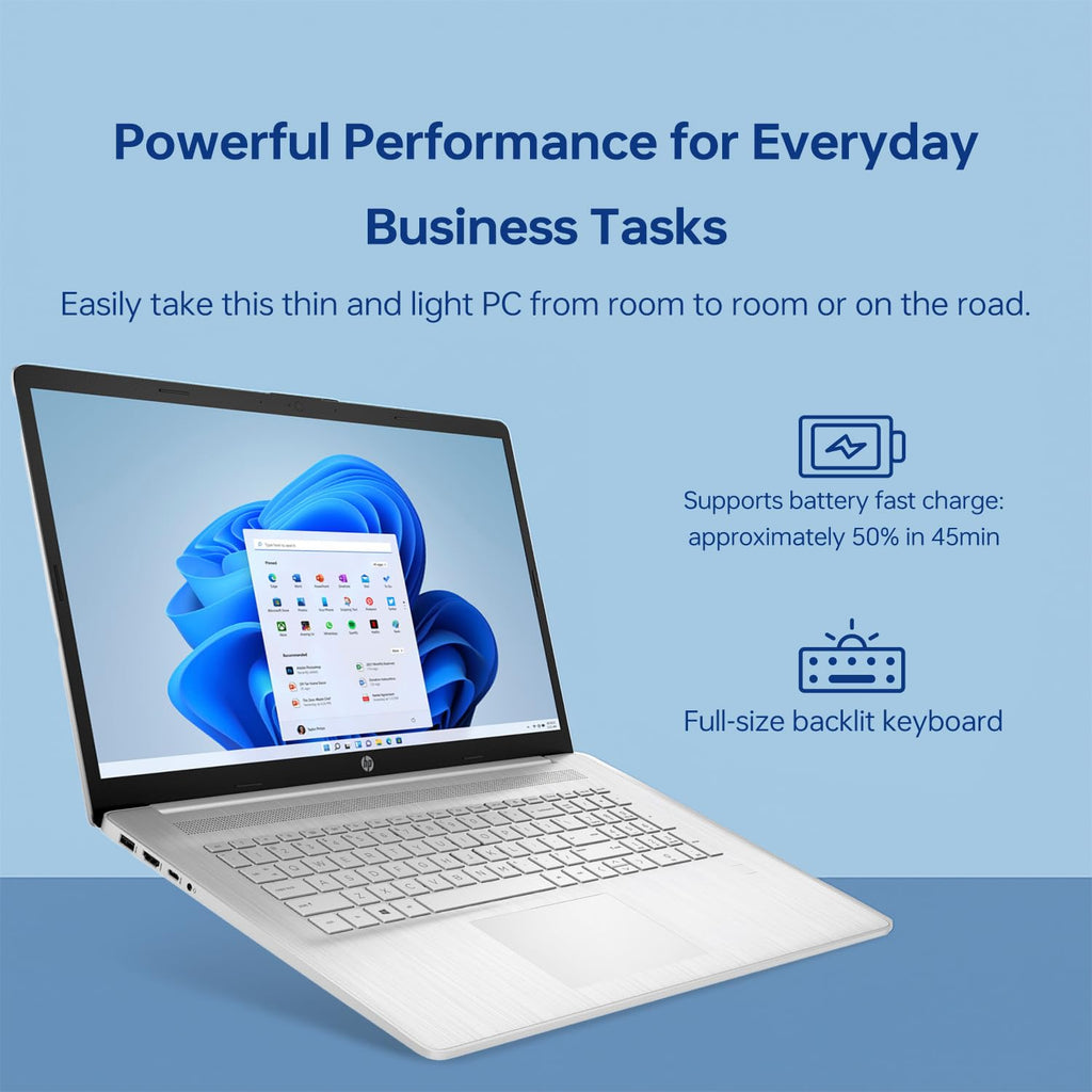 17.3" HD+ Touchscreen Laptop, Intel Core i7, 16GB RAM, 512GB SSD, Silver F87097