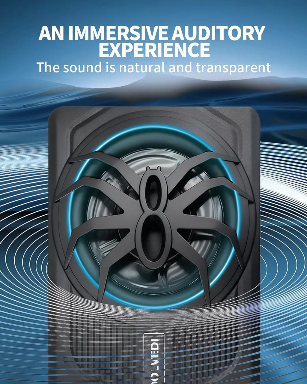 10" 1600W Slim Under Seat Powered Car Subwoofer H712
