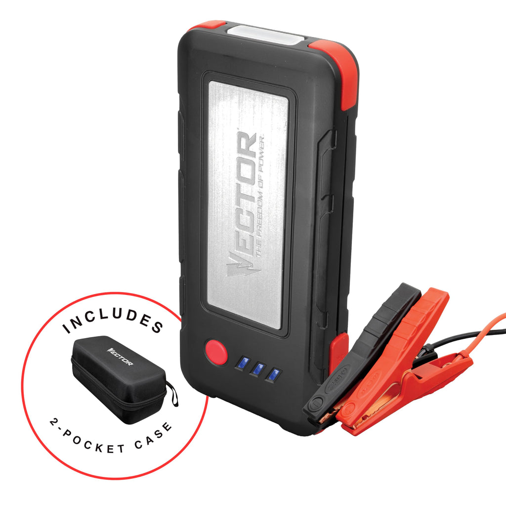 1600 Peak Amp Lithium Jump Starter with USB Power Bank Q494