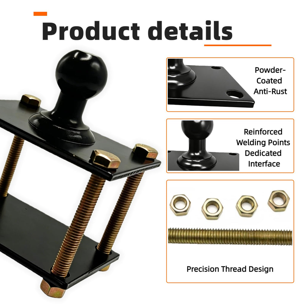 Trailer Sway Control Adapter 2"x3" A-Frame Powder-Coated Steel D536907