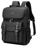 Vintage Laptop Backpack with USB Charging Port Fits 15.6 Inch Black F731507