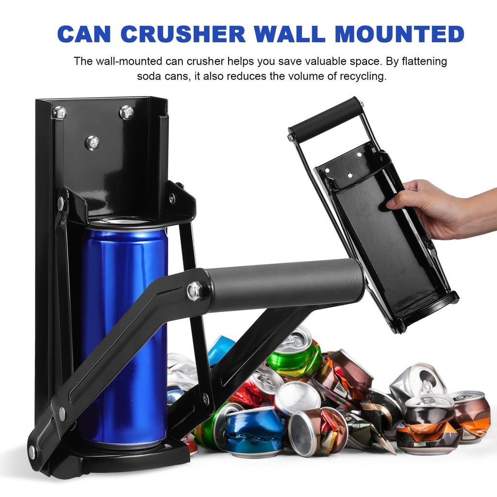 Heavy Duty Stainless Steel Wall Mounted Can Crusher P9400