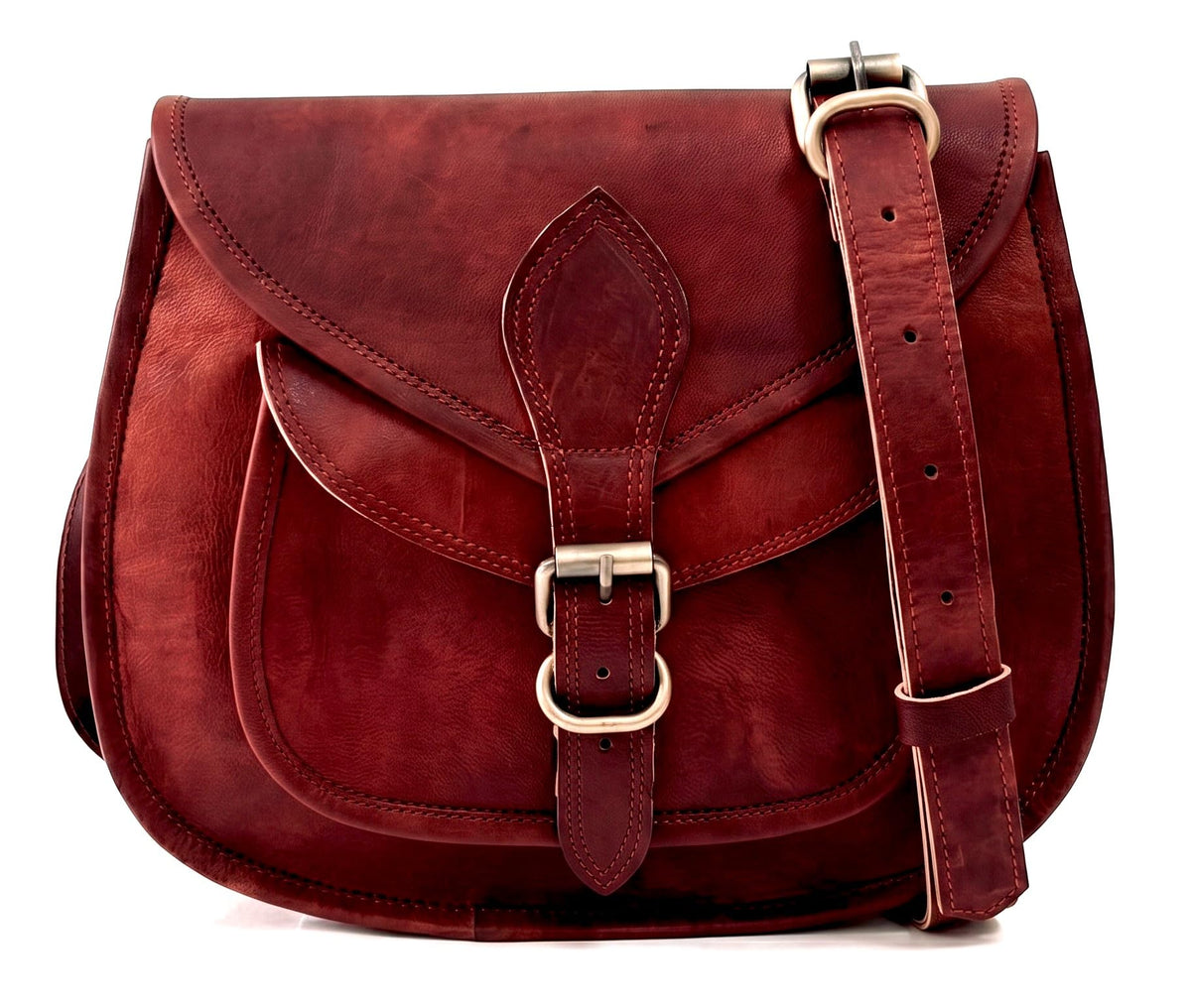 Genuine Leather Crossbody Satchel Bag S17942