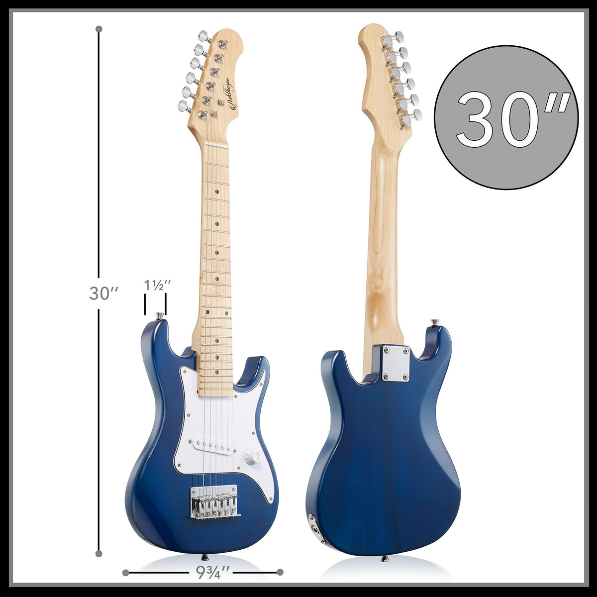 30-inch Kids Electric Guitar Beginner Kit with Amplifier, Blue X74802