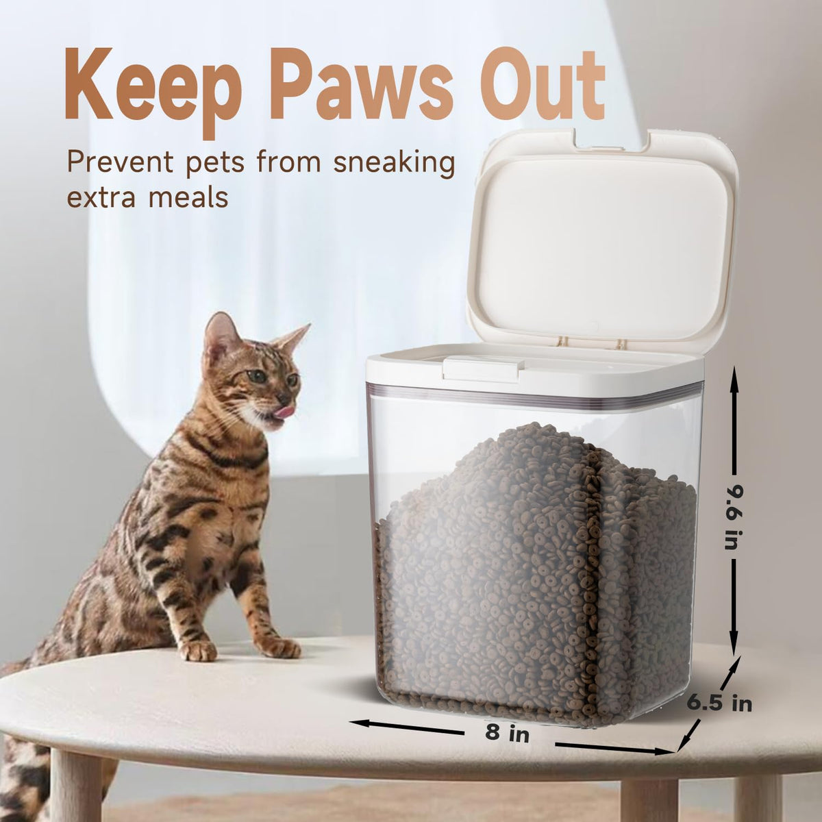 5 lbs Airtight Pet Food Storage Container with Lid V8437