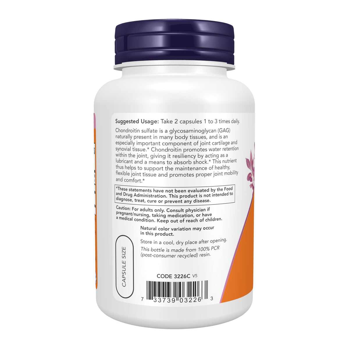 Chondroitin Sulfate 600 mg 120 Caps A49914