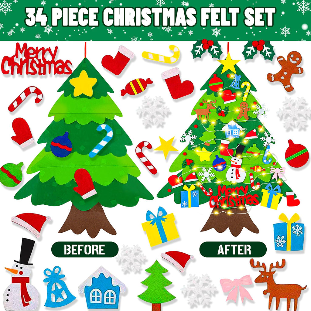 3.15 FT Lighted Felt Christmas Tree X351