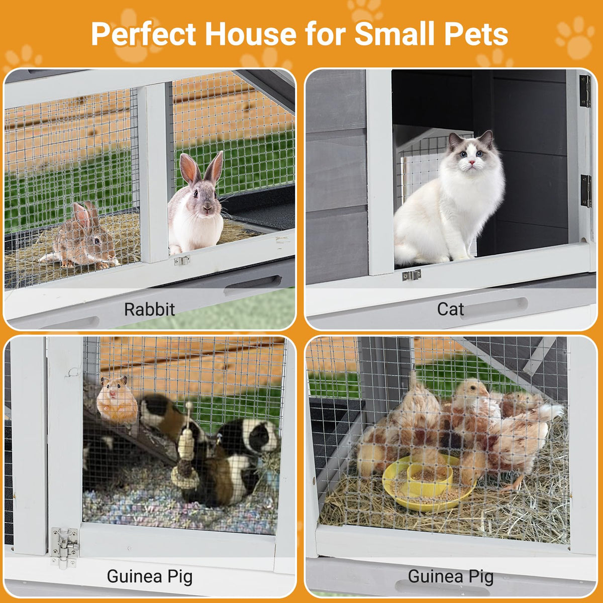 63'' 2-Tier Indoor Bunny Hutch U1421