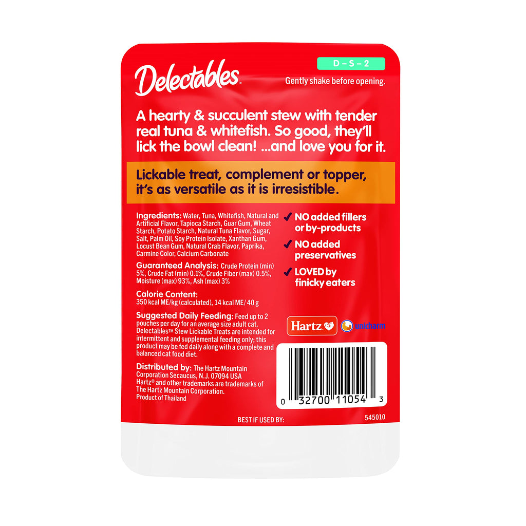 Wet Cat Treat with Real Tuna & Whitefish 1.4oz 12ct T813