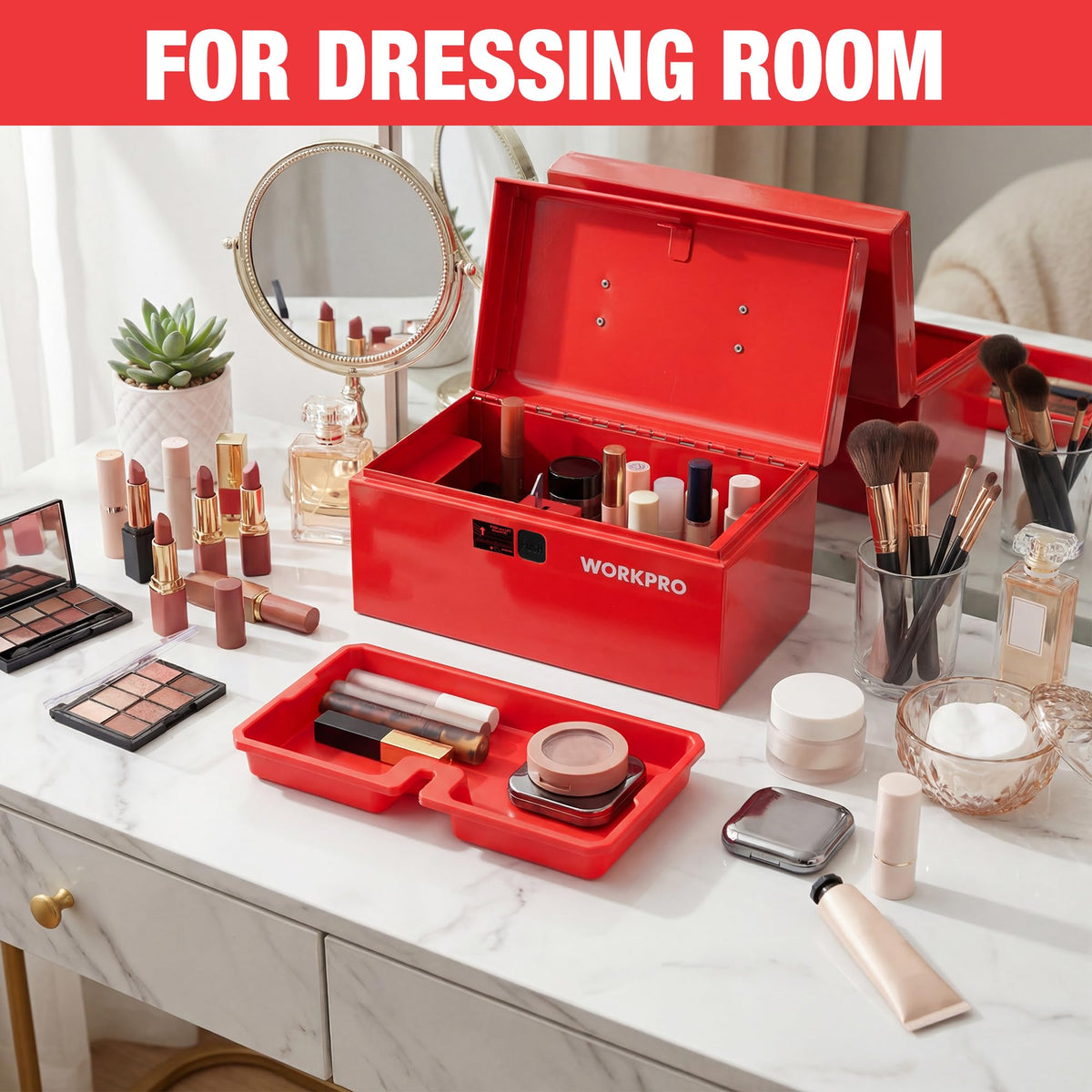 10.8" Mini Metal Tool Box with Removable Tray X444182