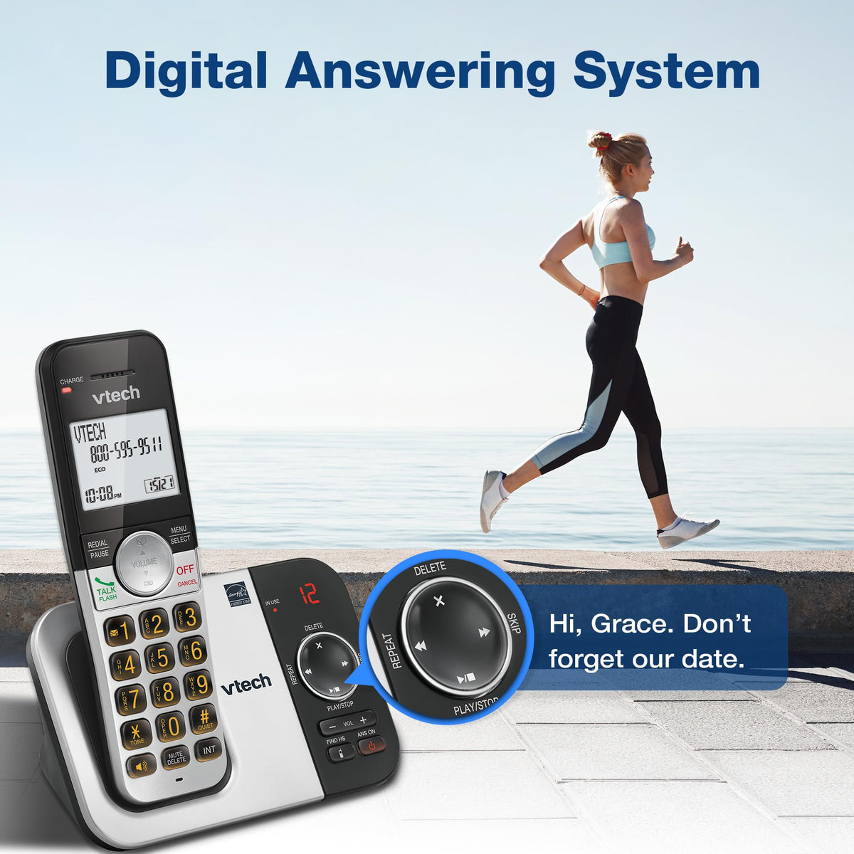 Cordless Home Phone with Answering Machine V7048