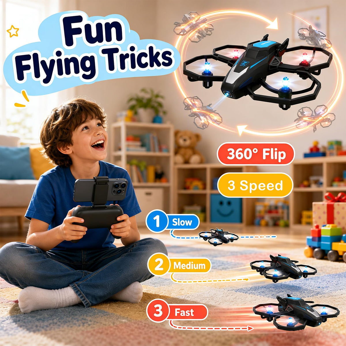 Mini Drones with Camera 1080P HD RC Quadcopter V825