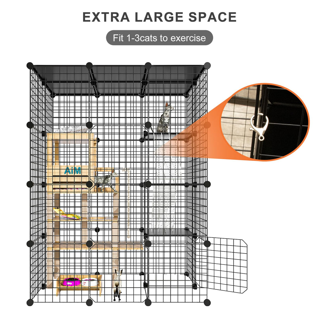 Large Detachable Metal Wire Cat Enclosure W1769