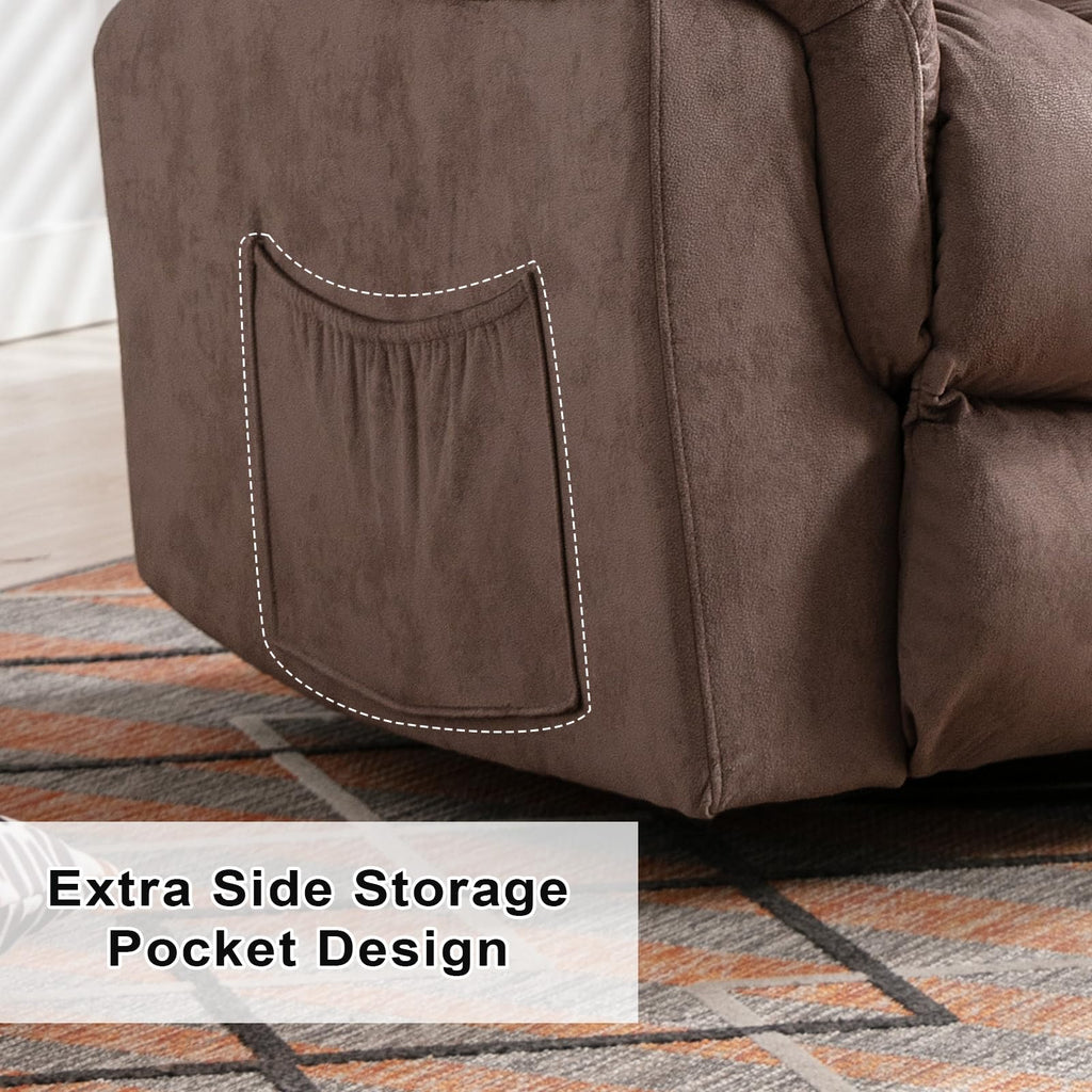 Oversized Manual Swivel Rocker Recliner Chair P4111