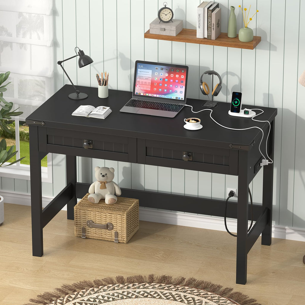 39 Inch Small Computer Desk with Drawers F11285