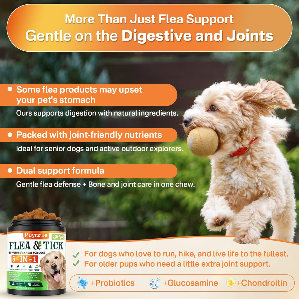 Flea and Tick Prevention for Dogs Chew F8758