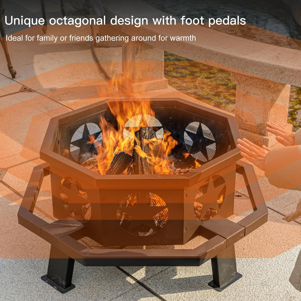 32 inch Fire Pit with Fire Poker X440