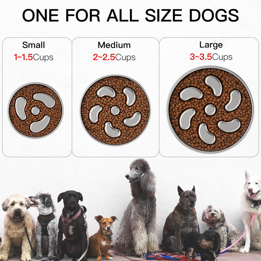 Slow Feeder Dog Bowl 304 Stainless Steel Non-Slip C2909