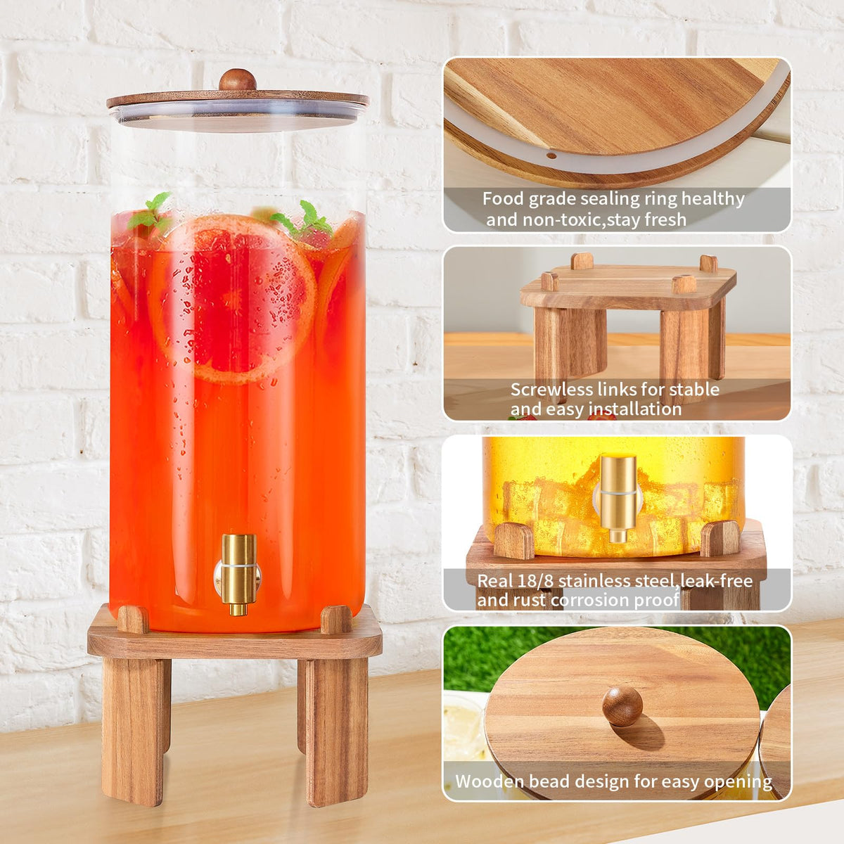 3 Gallon Drink Dispenser with Stand J6358