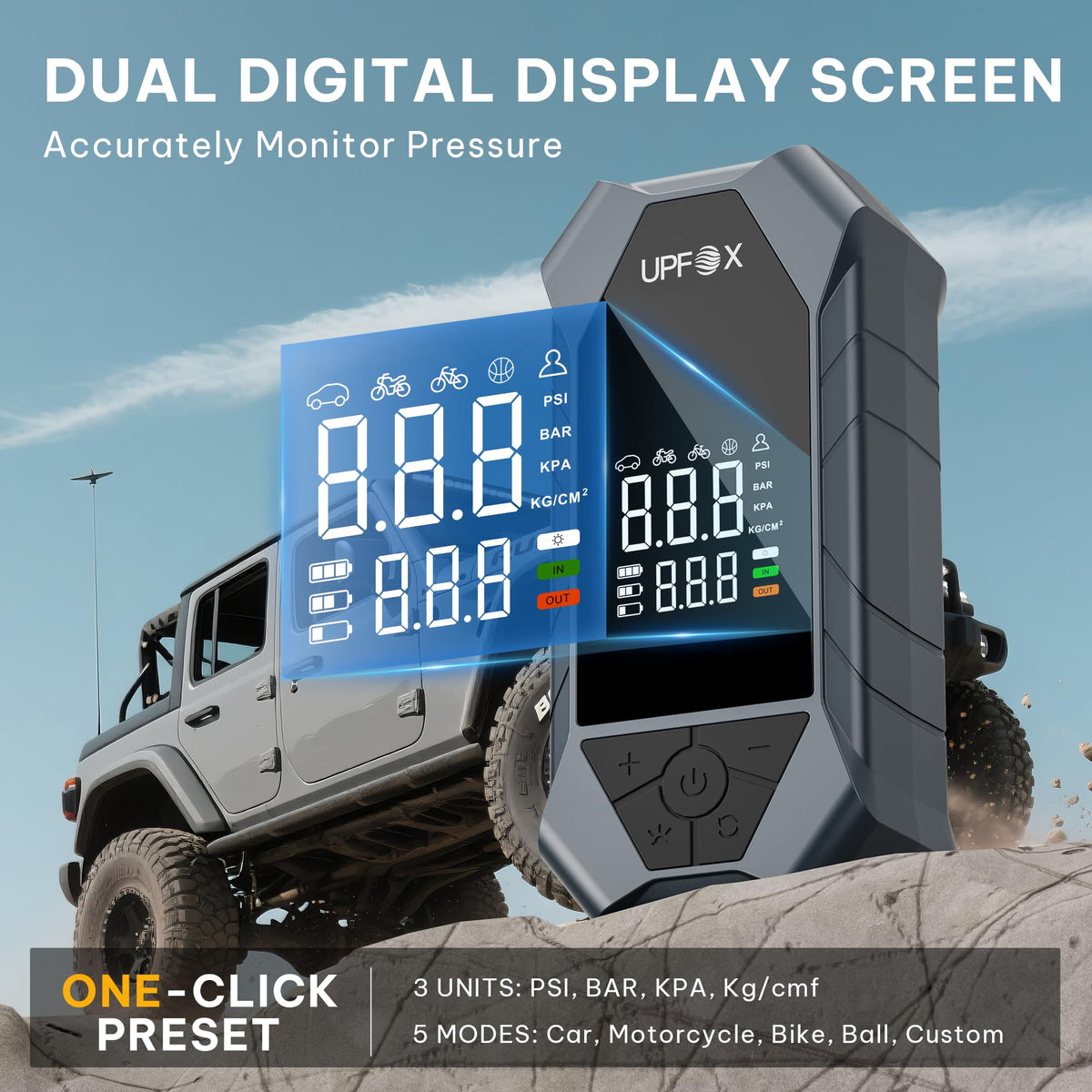 Portable Air Compressor 150PSI Digital Tire Inflator D90628
